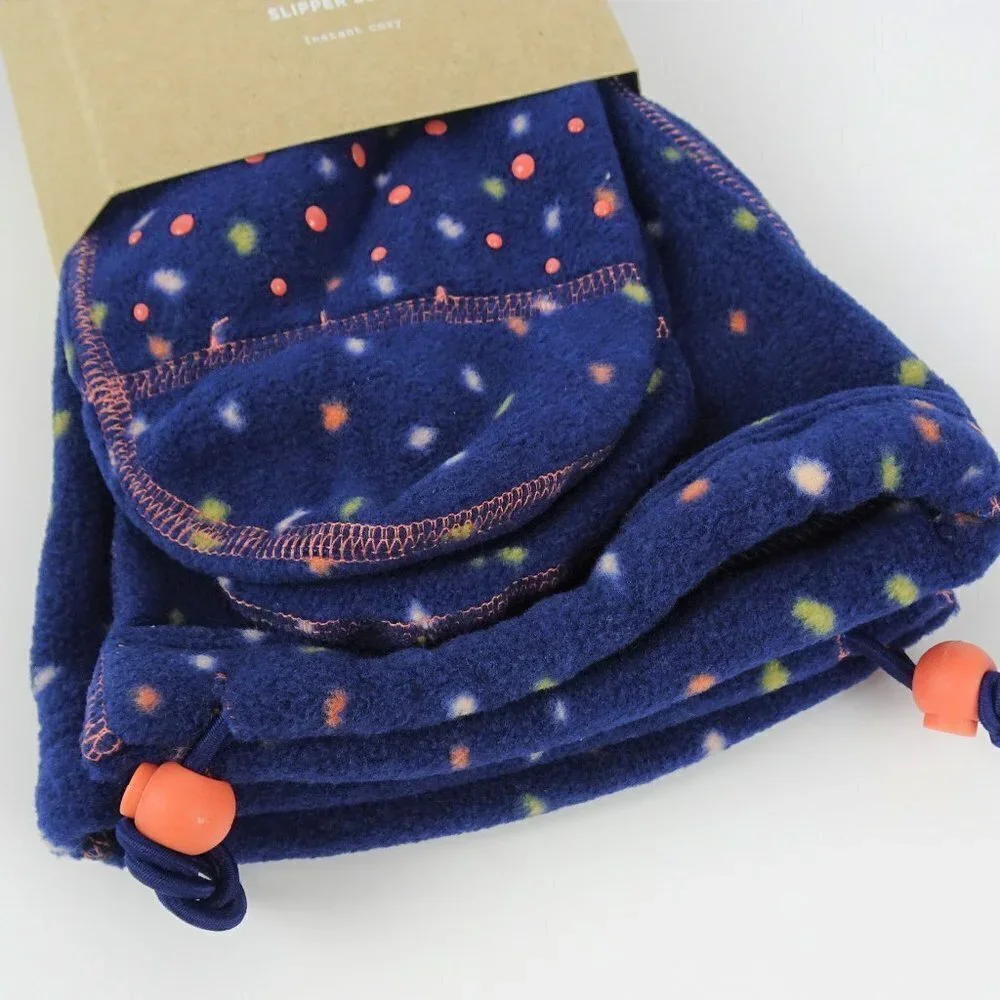 Madewell Slipper Socks Plush Fleece Indigo Blue Cozy NWT